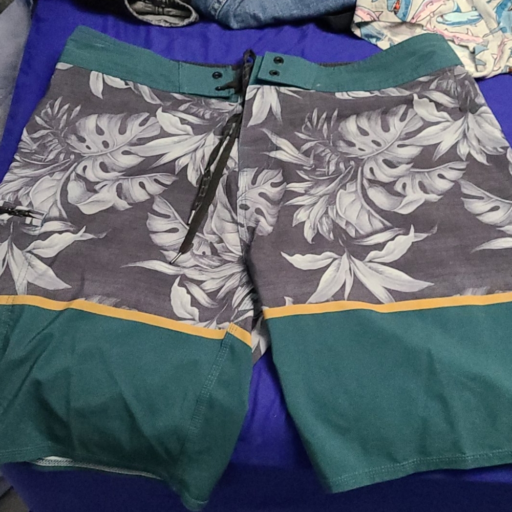 Tropical Print Board Shorts